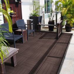 Nicoman Composite Interlocking Deck Tile 30 cm x 30 cm Brown