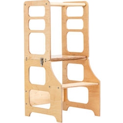 Duck Woodworks Klappbarer Lernturm Natur