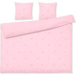 Juna Daisy Bed Linen 200x220 cm Pink/Red Housse de couette Rose, Rouge (220x200cm)