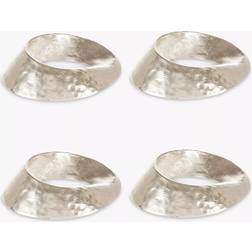John Lewis Swirl Rings Set of 4 Silver Napkin Ring 4pcs