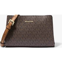 Michael Kors MK Ruthie Small Signature Logo Crossbody - Brown