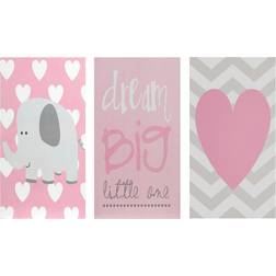 Premier Housewares Set Of 3 Dream Big Kids Wall Plaque