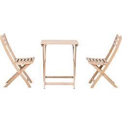 SunLife Kafésett Brooklyn Teak Kafésett, 1 Bord inkl. 2 Stolar