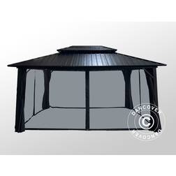Dancover Gazebo San Francisco with Curtains and Mosquito Net 3.65x4.85 m 4x5 m