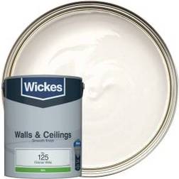 Wickes Vinyl Silk Emulsion Victorian Wall Paint Victorian White 5L