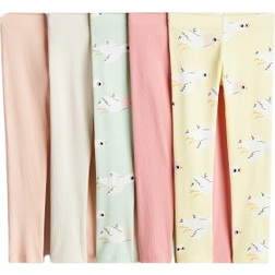 H&M Gul 5-Pak Leggings I Bomuld - Bomuld