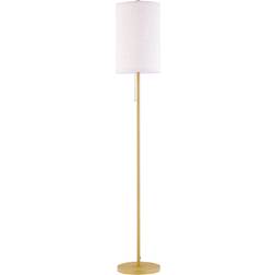 Homcom Elegant Metall Tygskärm 157 cm Guld Vit Golvlampa 157cm