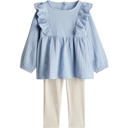 H&M Baby Blouse And Leggings Set - Blue