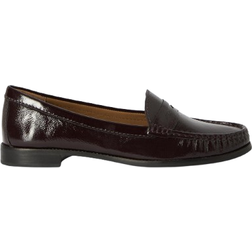 John Lewis Pennie Patent Leather Penny Loafers, Bordeaux