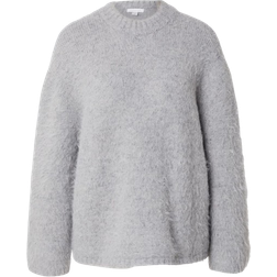 Topshop Knitted Ultra Fluffy Eyelash Jumper - Grey