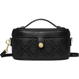 Tory Burch T Monogram Leather Vanity Case - Black
