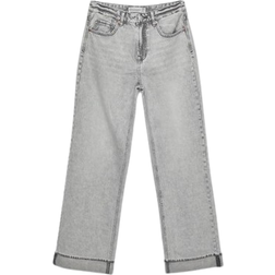 Stradivarius D92 Straight Wide Leg Jeans - Pearl Grey