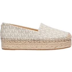 Michael Kors Lynn Espadrille with Platform and Logo - Vanilla