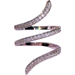 Shein PC Gorgeous Style Cubic Zirconia Ring For Women For Valentine's Day Gift Wedding Engagement Anniversary Party Jewelry