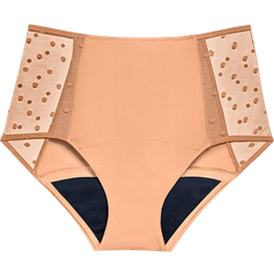 Libresse High Waist Dots Abundant Menstrual Panties - Apricot