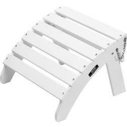 VEVOR Adirondack Ottoman 17.7L x 19.7W x 13.8H Inch HDPE Folding Patio Footrest White