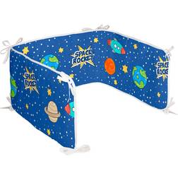HappyFriday Mr Fox Colorful Cot Protector Space Rocket 210 x 40 cm