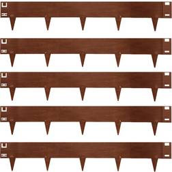 Nicoman Metal Lawn Edging Garden Border Set Of 5 106cm W x 15cm H x 0.15cm D