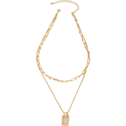 Shein Geometric Charm Layered Necklace
