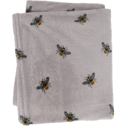 OHS Ultra Soft Bee Print Throw Blankets Grey (150x120cm)