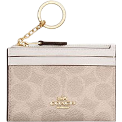 Coach Mini Skinny Id Case In Signature Canvas - Beige