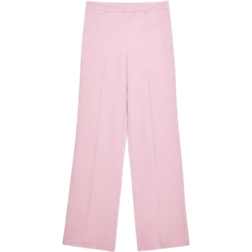 Stradivarius Straight Leg Trousers - Pastel Pink