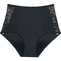 Libresse High Waist Floral Moderate Menstrual Panties - Black
