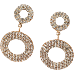 Shein Rhinestone Circle Drop Earrings