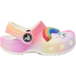 Crocs Classic Ombre Charm Clog Kids' Girl's White/Multicolor Toddler Sandals Slip-Ons