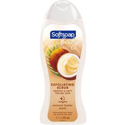 Softsoap Exfoliating Scrub Body Wash Coconut Butter Scent 591ml