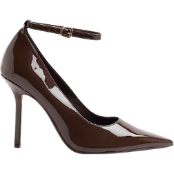 River Island Ankle Strap Heeled Court Shoes - Brown