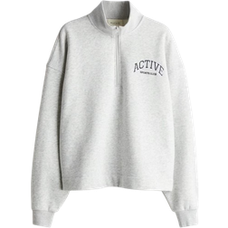 H&M Move Ladies Zip-top Sports Sweatshirt - Grey