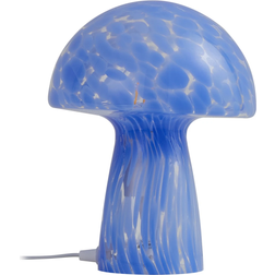 Lindby Hubi Ø 22 cm Blå Glas Bordlampe 28cm