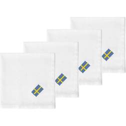 Södahl Svensk Tillykke Stofservietter 4 stk 40x40 cm Dug & Stofserviet Hvid (40x40cm)