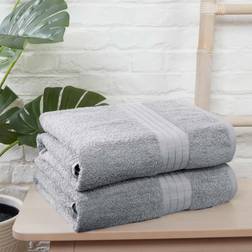 Brentfords Cotton 2 Jumbo Bath Towel Silver (150x90cm)