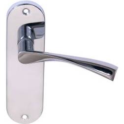 Wickes Eden Chrome Latch Door Handle 1 2pcs 123x47mm