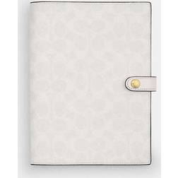 Coach Outlet Notebook In Signature Canvas White