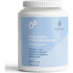 TopFormula Zoeco Kollagen Hyaluronsyra 100 Kapslar