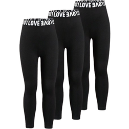Shein pcsSet Girls Graphic Belt Waist Comfortable Sport Leggings Black