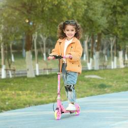 Aiyaplay Folding Kick Scooter with Adjustable Handle Pink