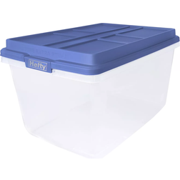 Hefty 72 Qt Clear Plastic Container Storage Box 18gal