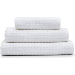 Dunelm Waffle Bath Towel White (140x100cm)