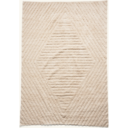 Søstrene Grene Gulvtæppe 135 x 190 cm Knækket Hvid Hvid, Beige 135x190cm