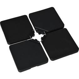 OutSunny Set of 4 Parasol Base Stand Weights for Cantilever Umbrella 100cm x 100cm Black
