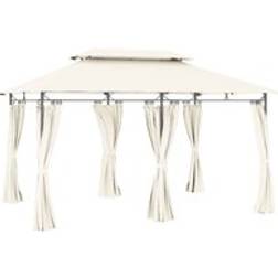 OutSunny 3 x 4m Two-Tier Garden Gazebo with Metal Frame