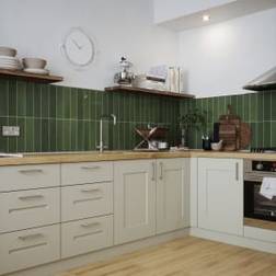 Wickes Arabella Green Gloss Ceramic Wall Tile 300 x 75mm