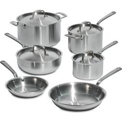 Made In Cookware Made In 5 Ply Stainless Clad 10 Steel Cookware Set with lid 10 Parts