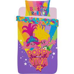 Trolls Poppy & Viva Single Duvet Cover Set 53.1x78.7"