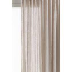 H&M Wide Linen-Blend Curtain Length 250 x 250 cm Brown 250x250cm