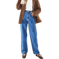 ASOS Mellemblå Jeans med Barrel-ben